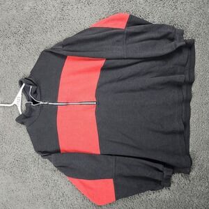 Vintage Marlboro Sweater Mens M Red‎ Black 1/4 Zip Unlimited Ski 90s Retro